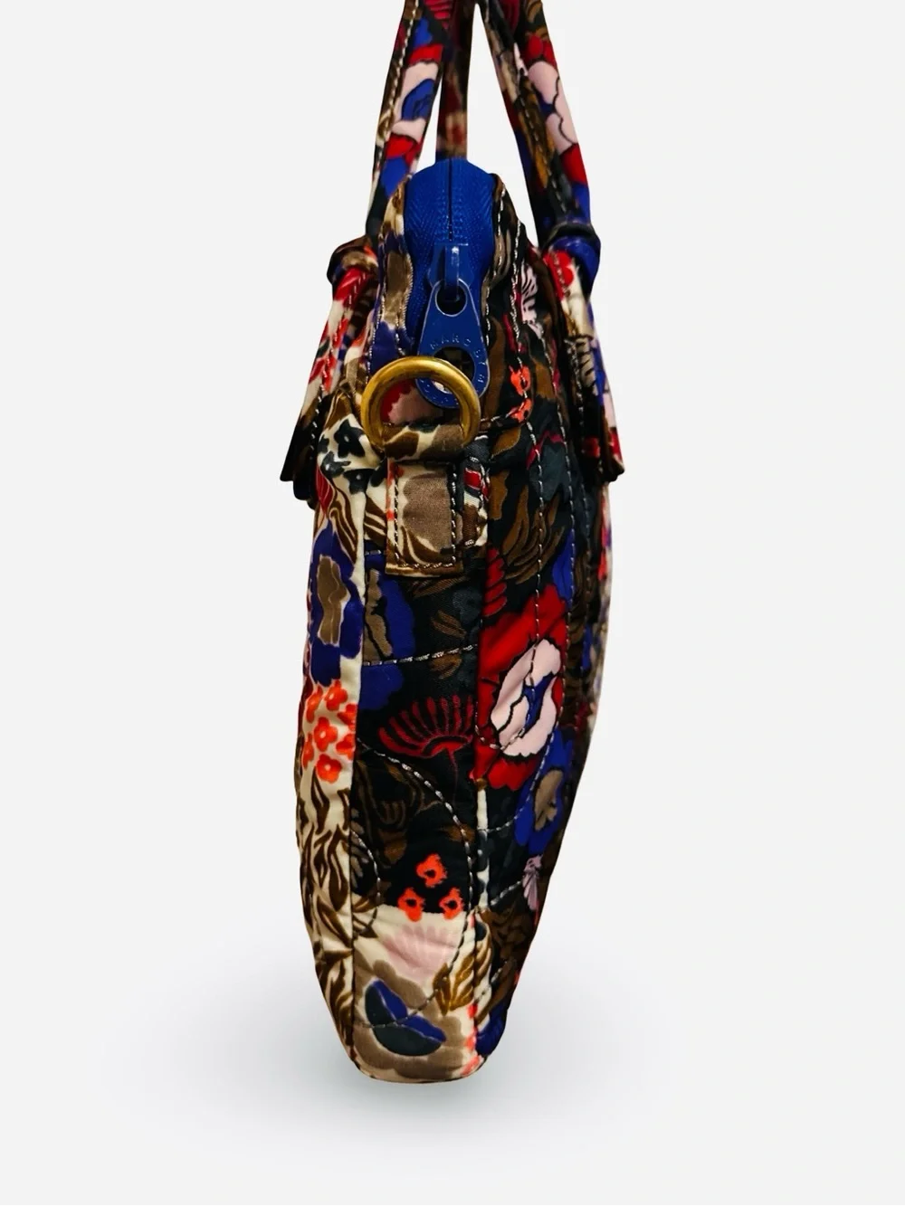 Marc by Marc Jacobs Floral Quilted Tote in Red, Blue, Black and Cream